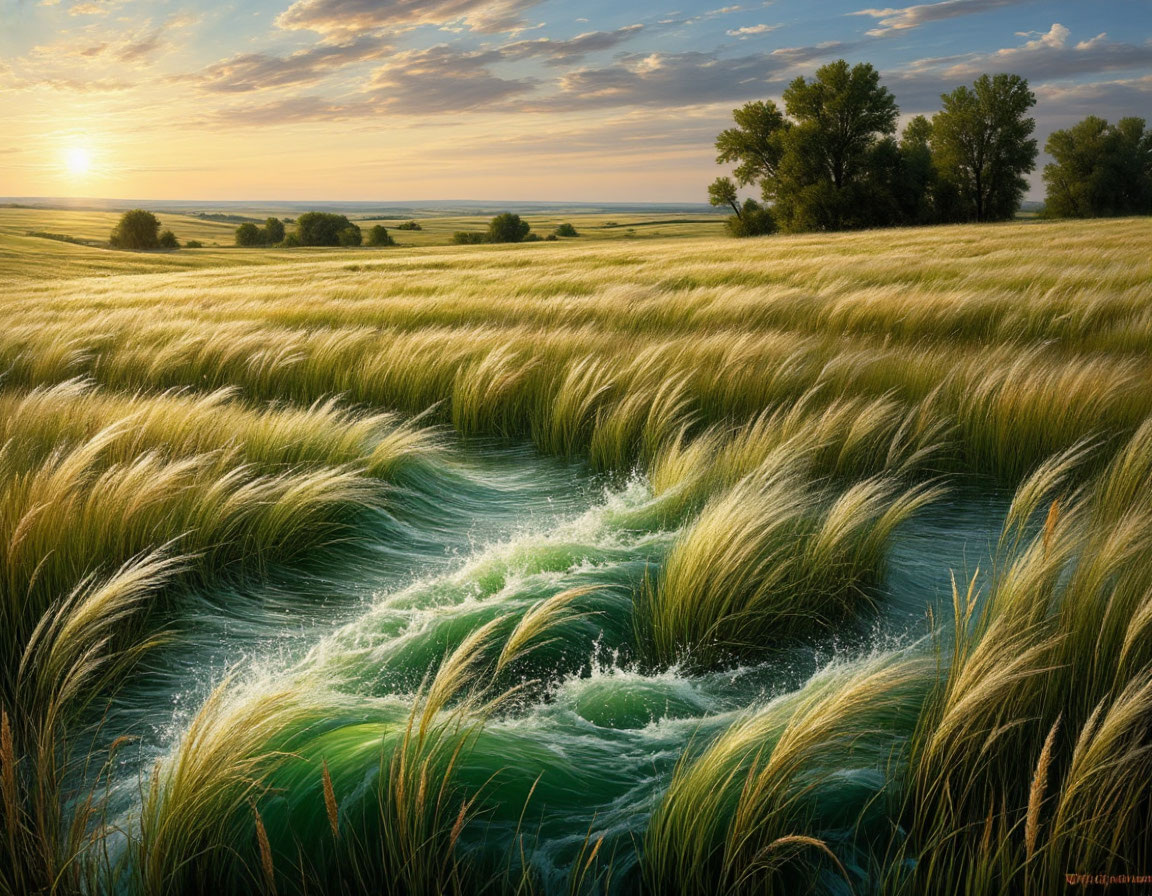 А так ковыль «увидела» нейросеть | Изображение: Шедеврум