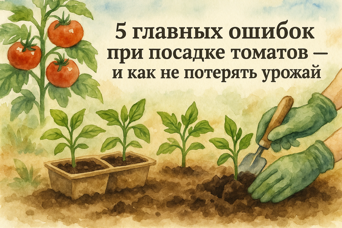 ошибки при посадке томатов, посадка томатов в открытый грунт, как сажать томаты правильно