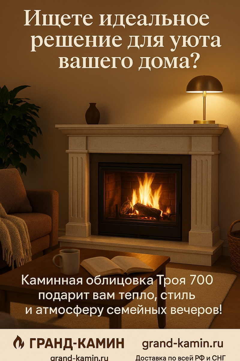    Как каминная облицовка Троя 700 превращает ваш дом в теплую гавань уюта и стиля Kamin