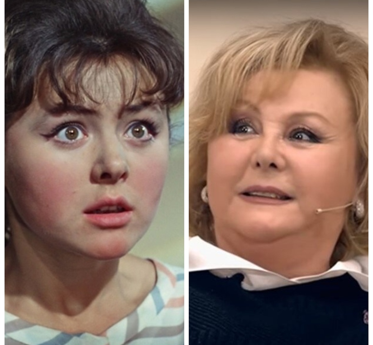 Наталья Селезнева в молодости и в возрасте 75 лет