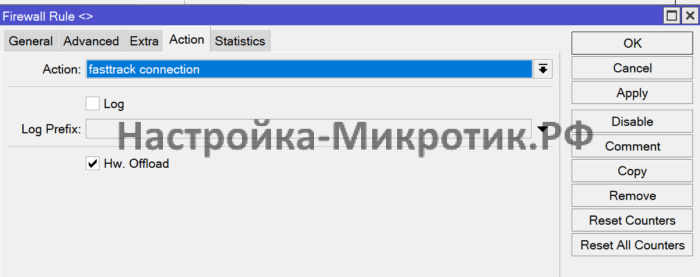 Делаем fasttrack connection
(В новых версиях работает Hw. Offload если это возможно)