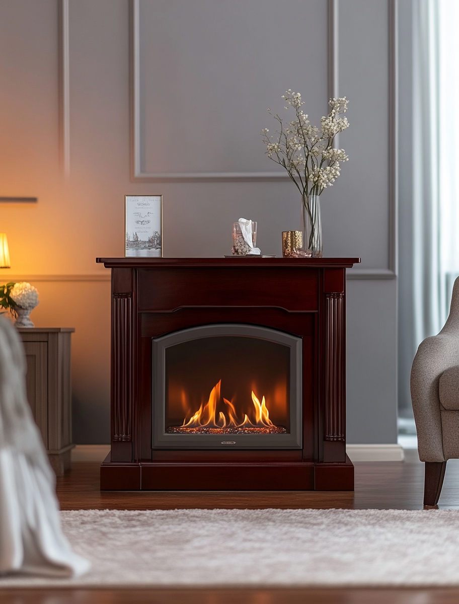    Электрический камин Venice (махагон) + Chesford: создайте уют и стиль в вашем доме с уникальным обогревателем Kamin
