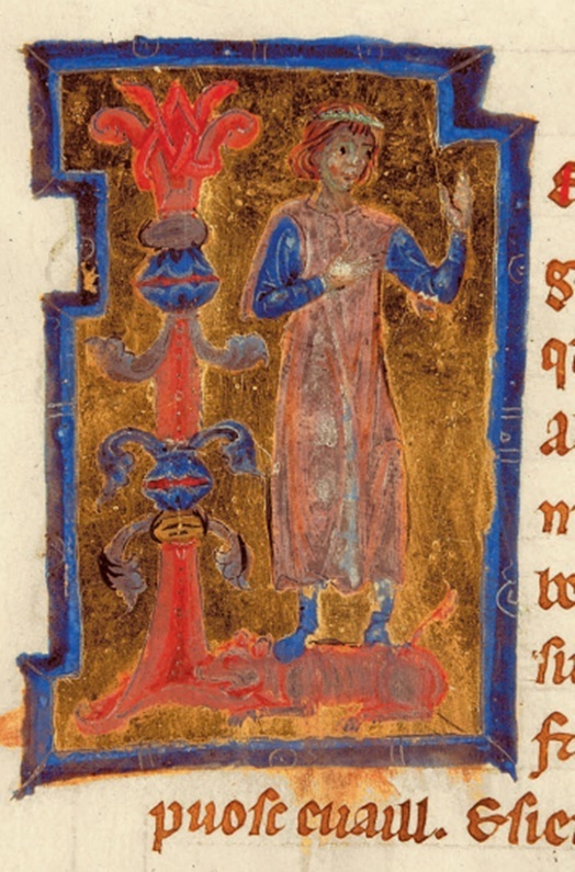 Раймбаут де Вакейрас, миниатюра из Шансонье А