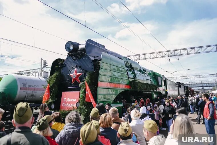 Поезд-история прибыл на перон тюменского вокала 13 мая. Фото: Никита Сабашников © URA.RU
