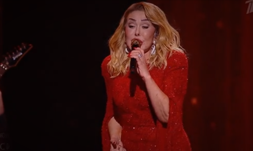 Скриншот концерта Успенской (Первый канал)