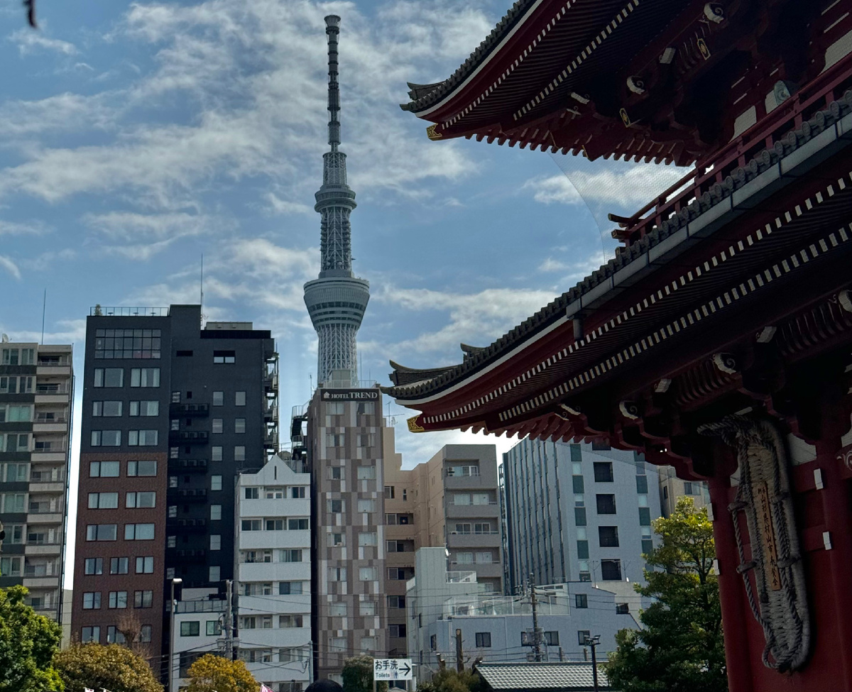 Храм Сенсодзи в Токио и Небеское дерево 