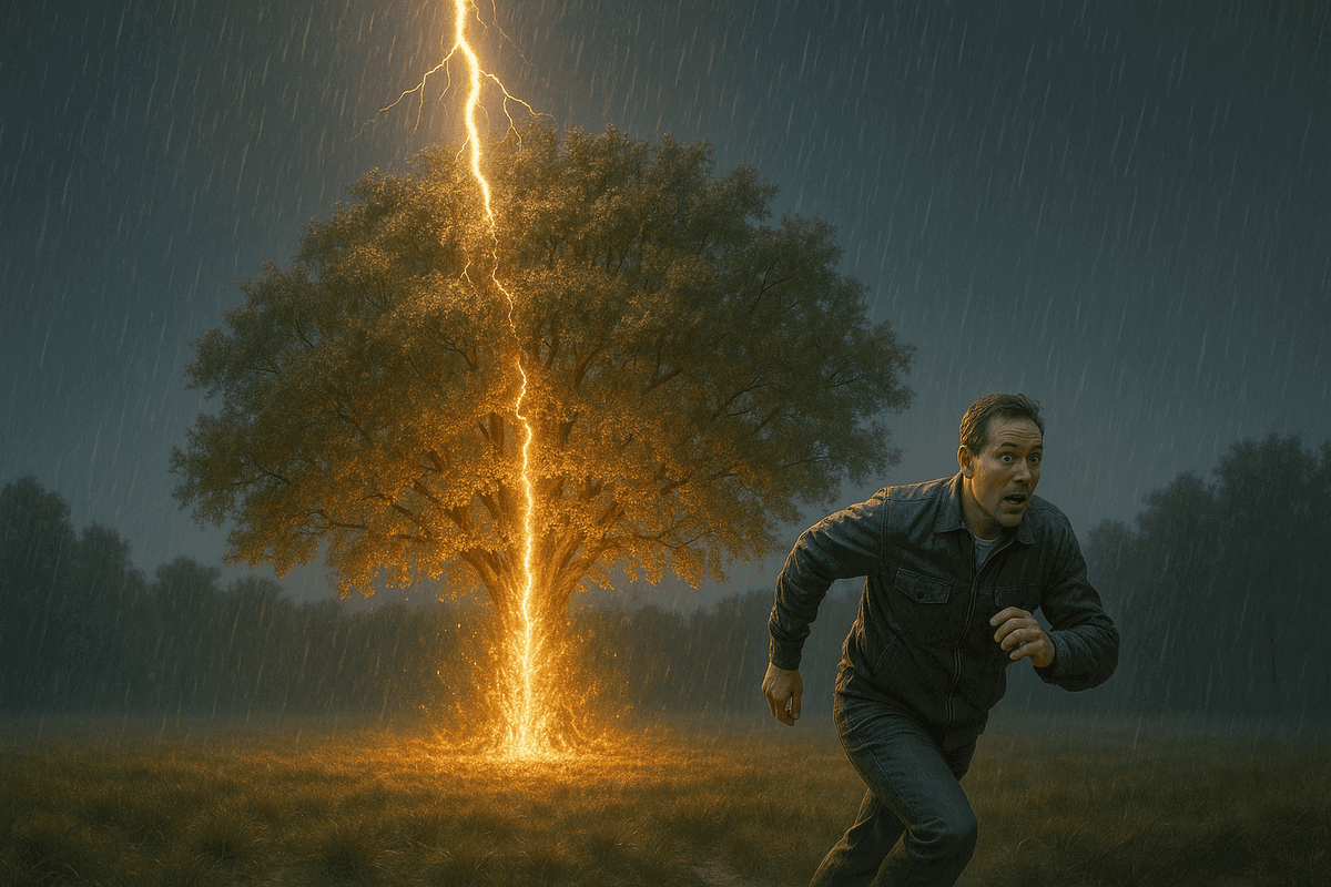    По статистике чаще всего молнии бьют в дубы, на втором месте — тополя, а на третьем и четвертом — ели и сосны.