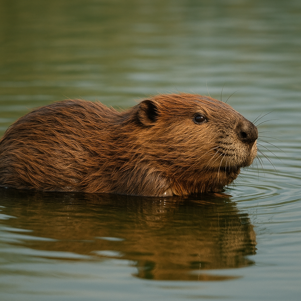Опасно встретиться на речке с бобром
