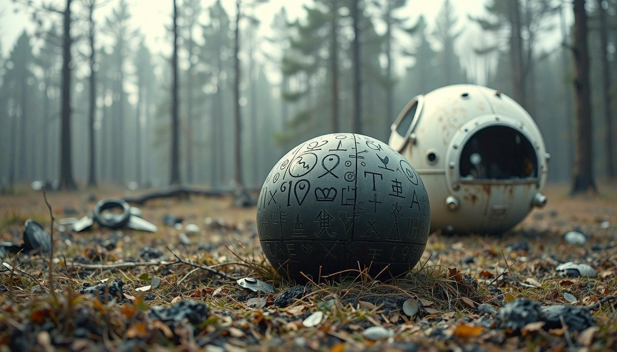 Среди обломков находилась целая сфера. Фотореконструкция событий.