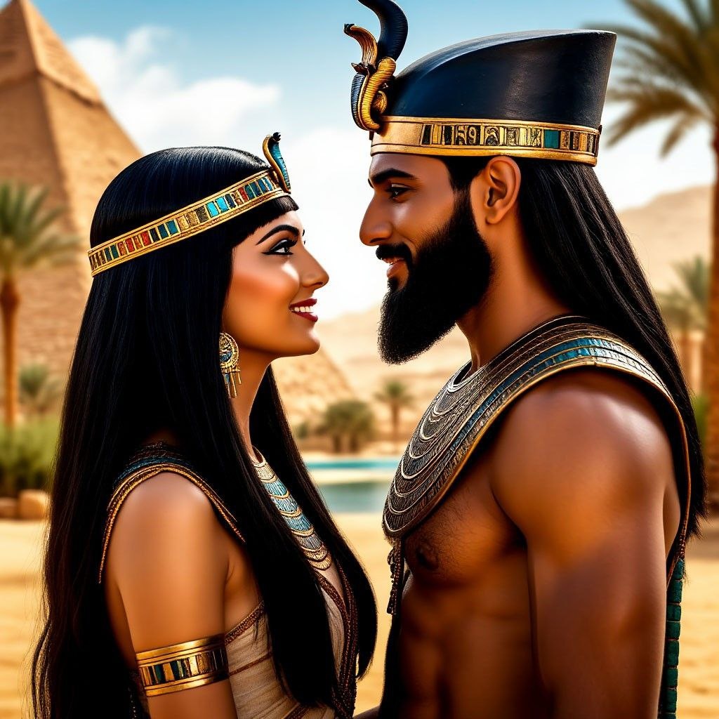 Исида со своим возлюбленным Осирисом