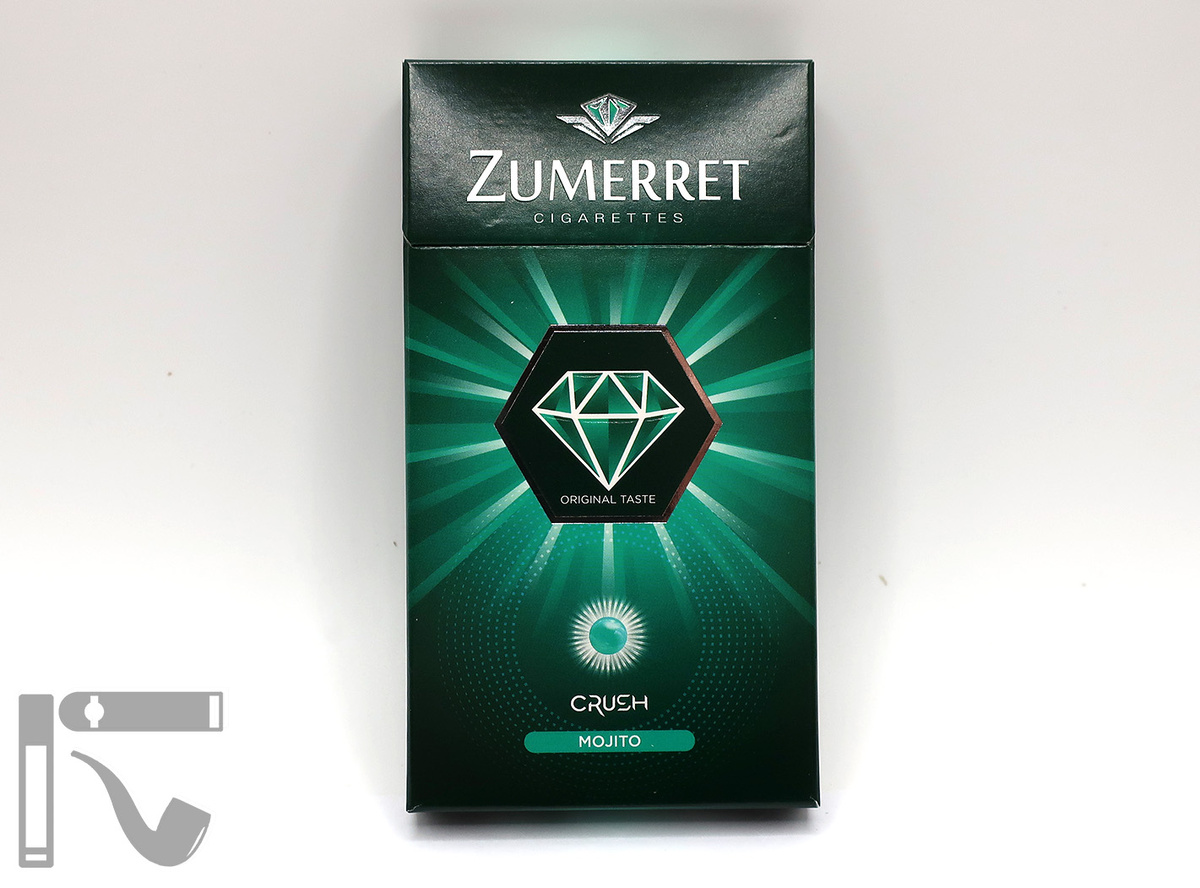 Сигареты Zumerret Crush Mojito. Фото: © канал "Уголок Курильщика"