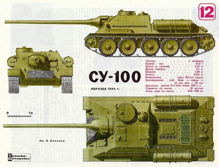 СУ-100 образца 1944 г. 