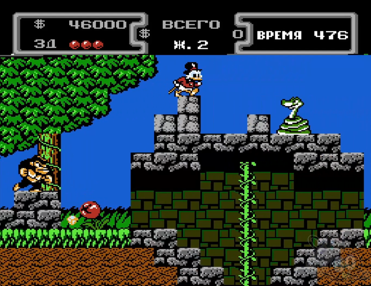 Ducktales Dendy уровень Амазонки