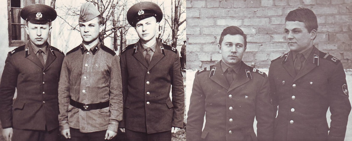 На фото слева в центре и на следующей, справа – автор с сослуживцами.