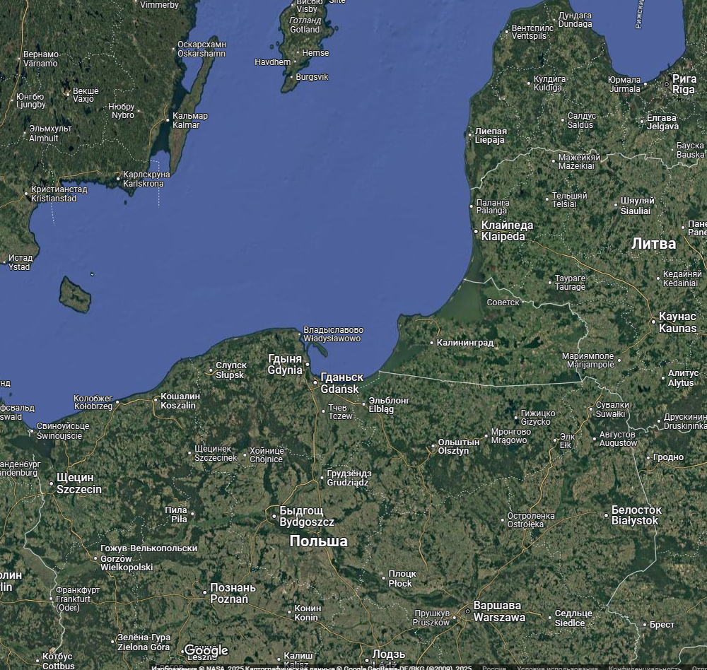 Регион на картах Google, соответствующий расположению Arae Alexandri (алтаря Александра Македонского) на карте Girolamo Ruscelli "Schonladia Nuova" (1574).