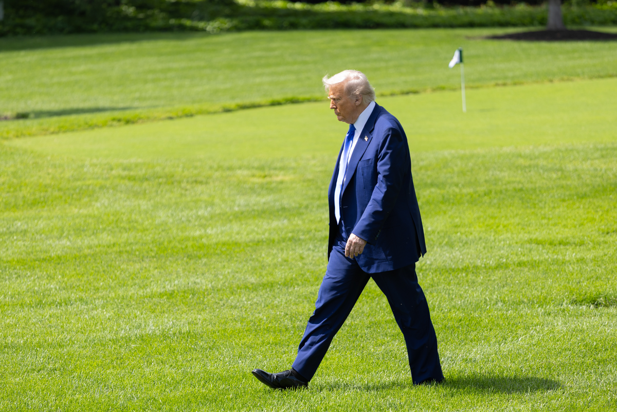    Дональд Трамп на лужайке Белого дома. 12 мая 2025 года / Источник: © Hu Yousong/Global Look Press