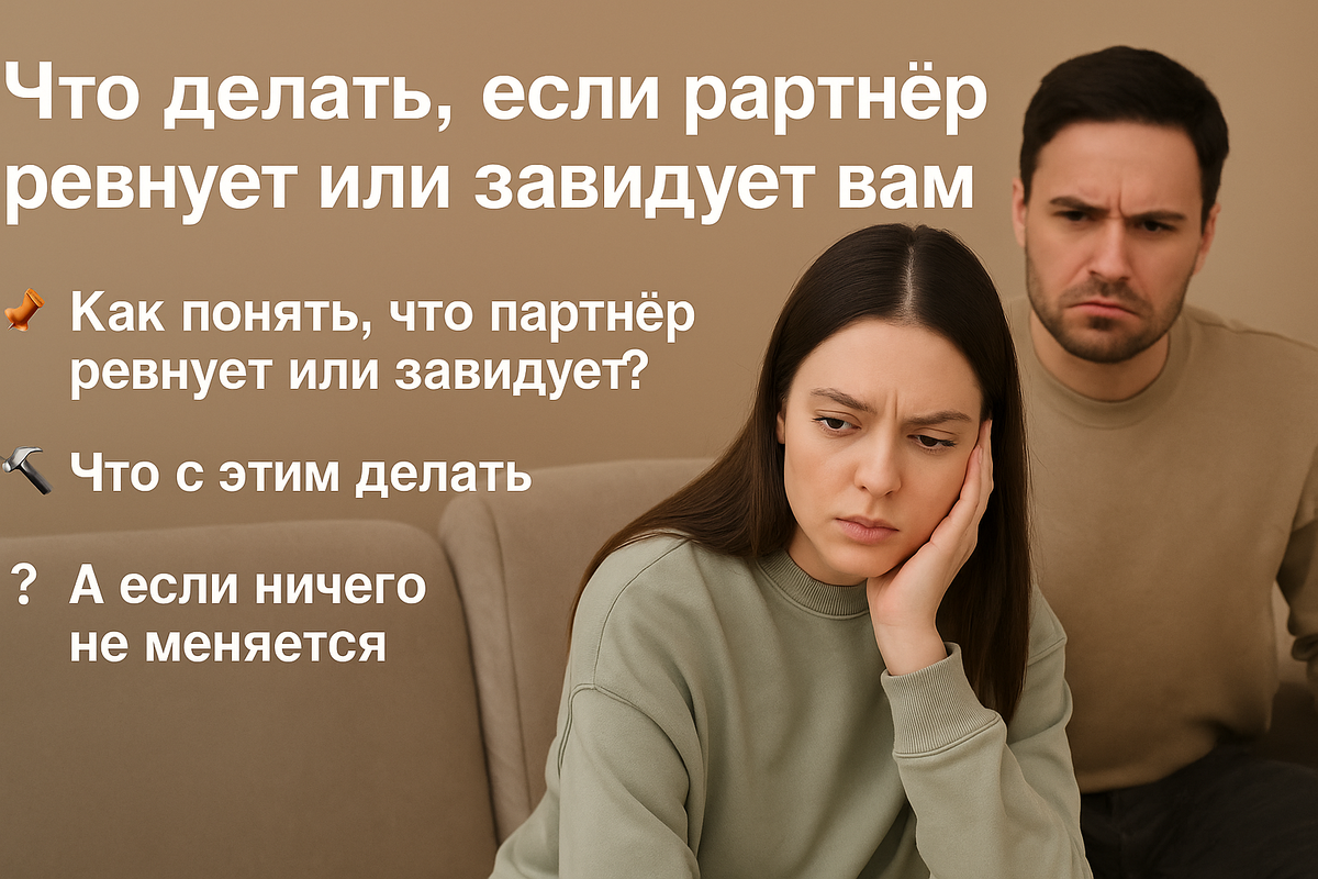 💔 Что делать, если партнёр ревнует или завидует вам