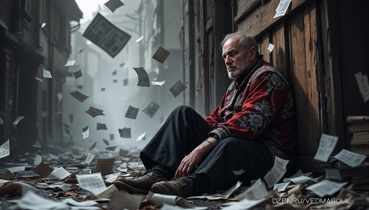 Авторское изображение @vedmasoul. Cгенерировано ИИ. Порча на документы, бумаги
