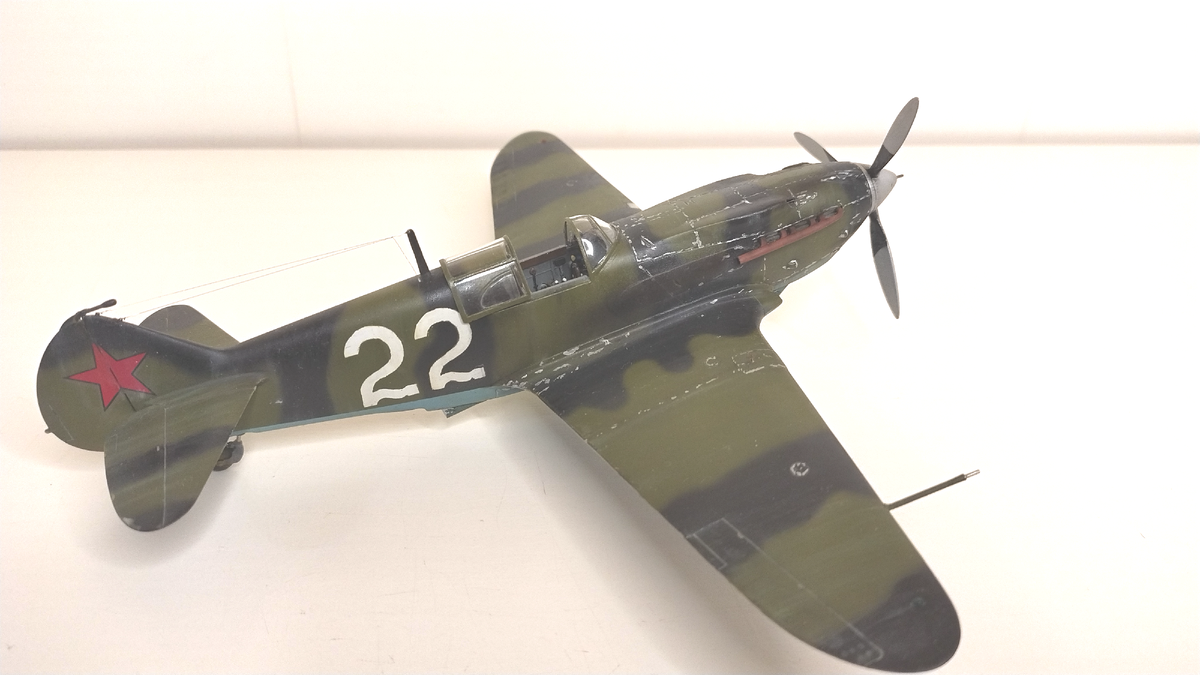 Стендовая модель советского истребителя ЛАГГ-3. Производитель "ICM". Масштаб: 1/48. Автор: Игорь Денисов (г.Караганда) © 2025 год. Листайте вправо 👉 чтобы увидеть больше