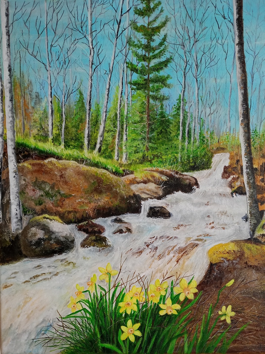 Картина маслом 40х50 " Весна "