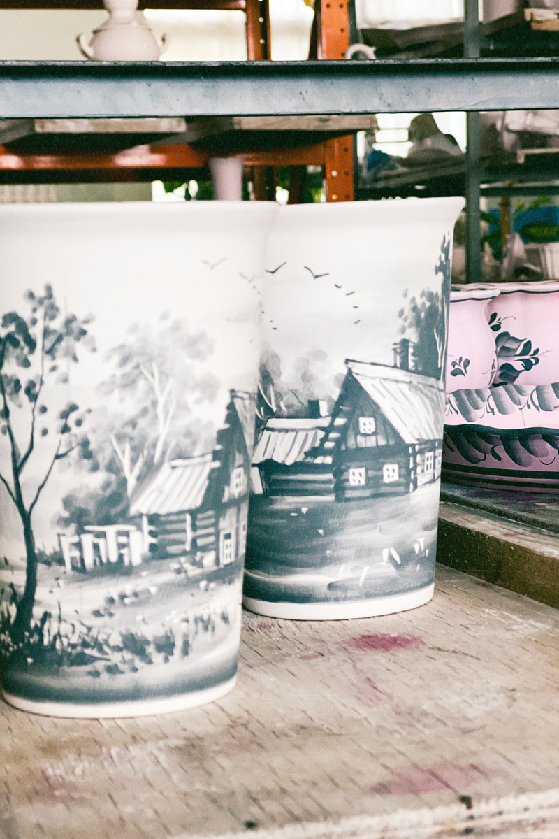 Роспись до обжига. Гжельский фарфоровый завод