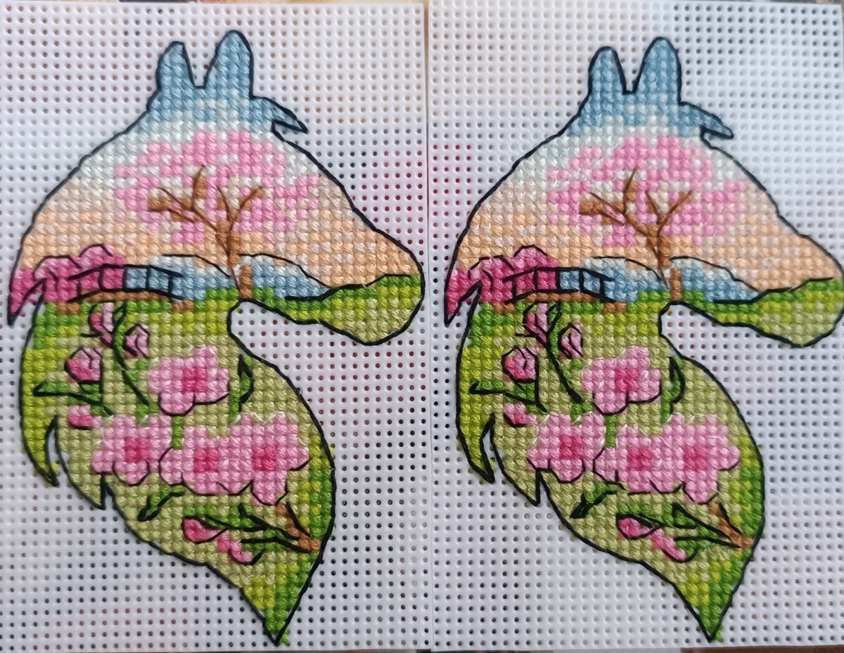 Схема вышивки крестиком. Вышила Мария Карасева