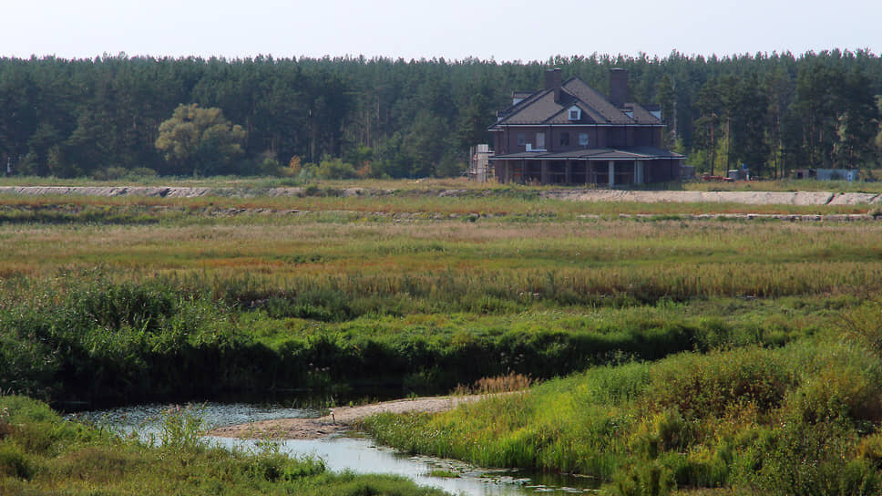 На заднем плане признанный самовольной постройкой недострой.📷Фото: Константин Франовский / Коммерсантъ