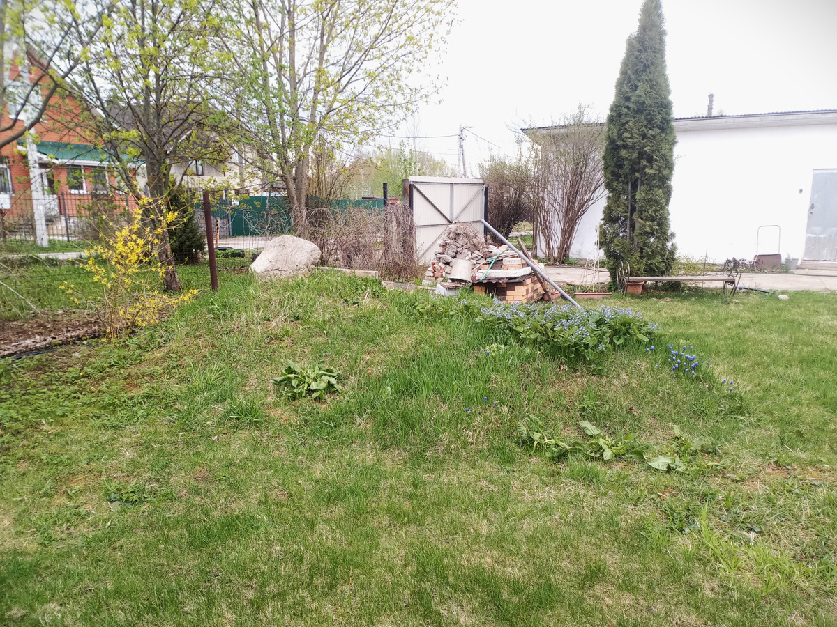 ...и с боковой (со стороны газона)