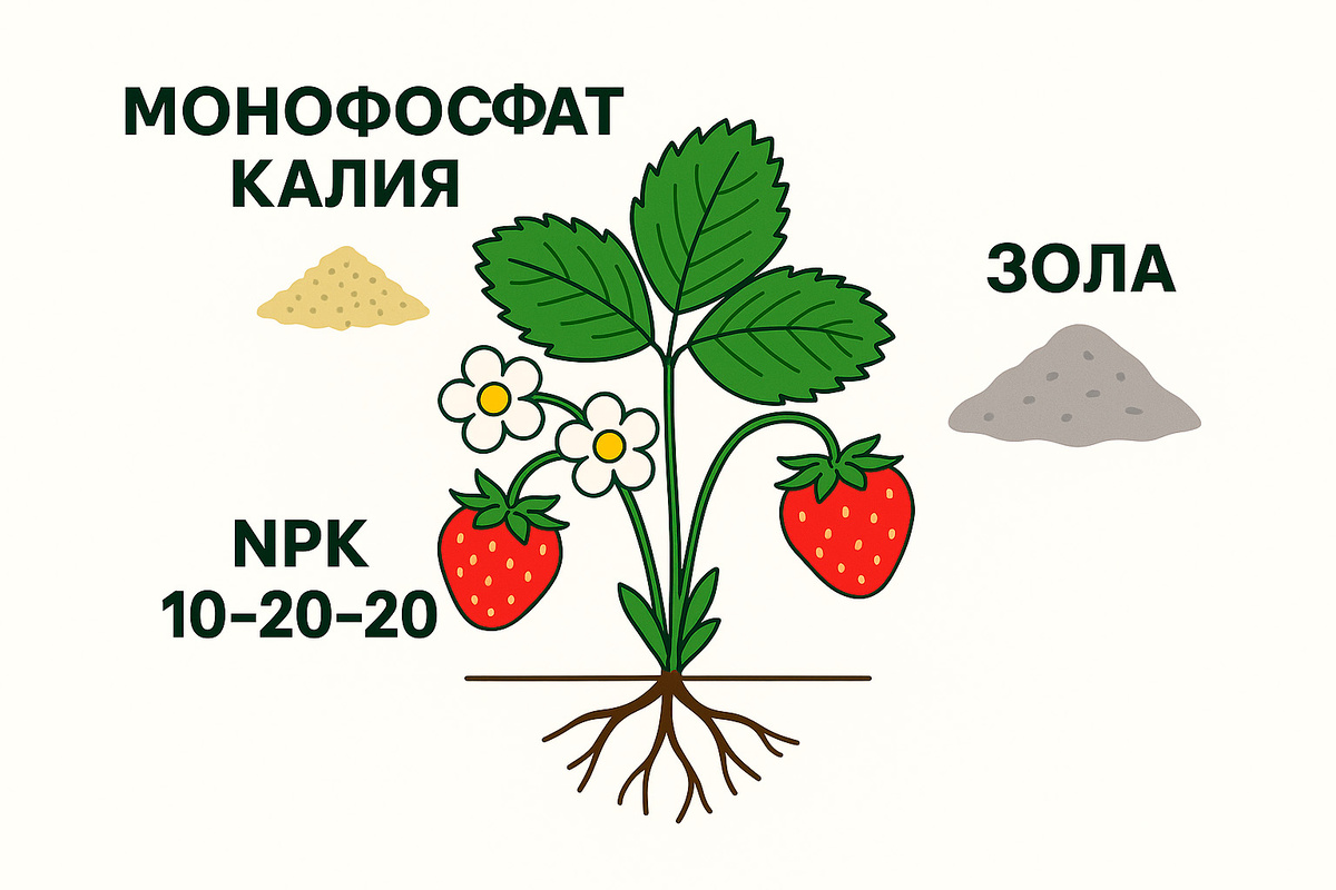 Чем подкормить цветущую клубнику?