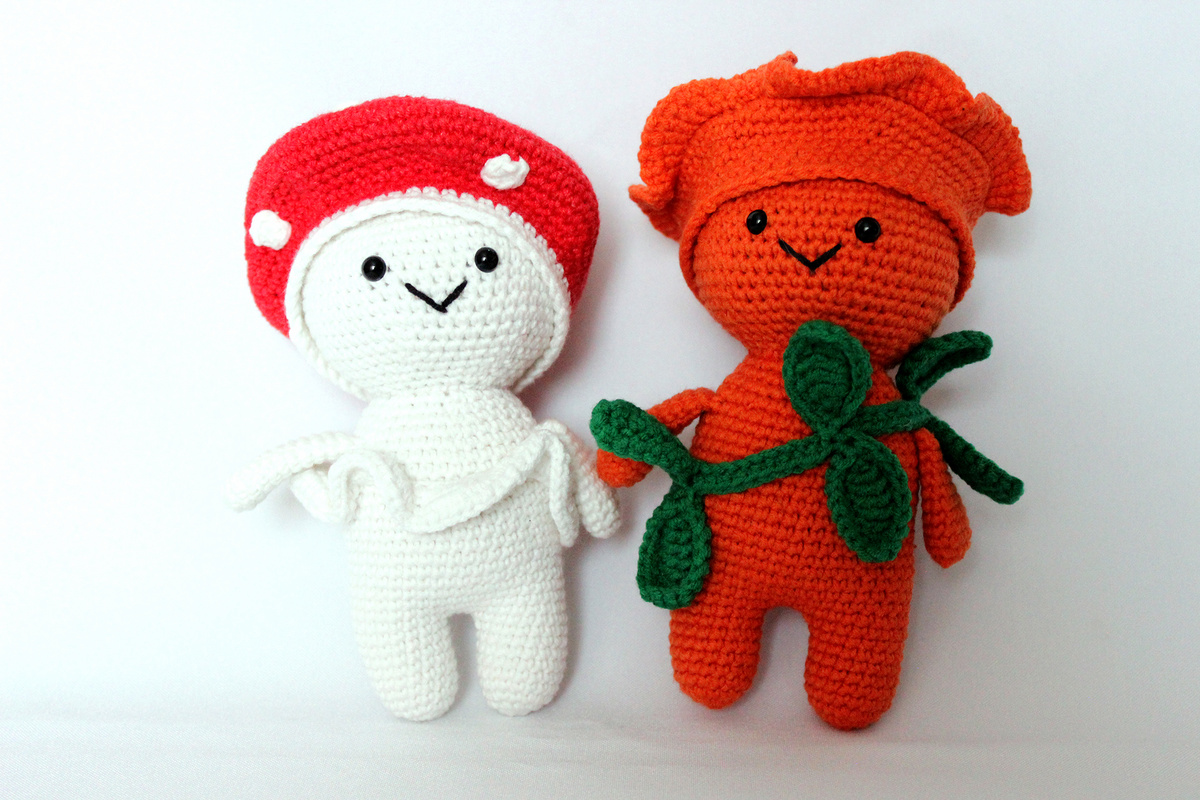 Вязаные грибы