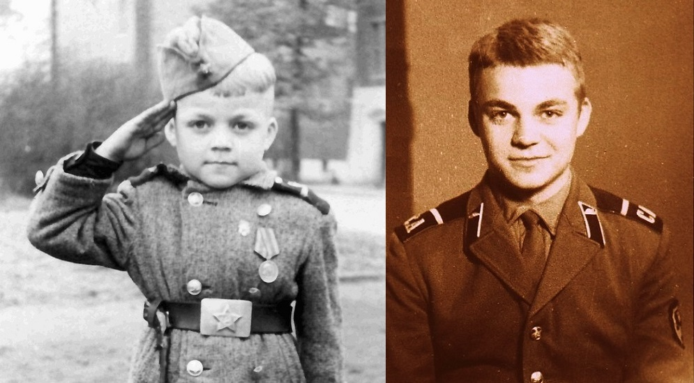 На фото тот самый отделённый сборов молодого пополнения в разное время.
