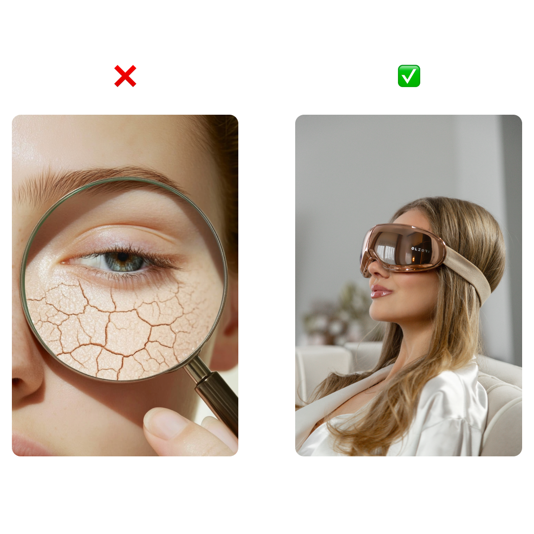 Массажные очки X-Visio улучшают кровообращение и питание кожи в области вокруг глаз
