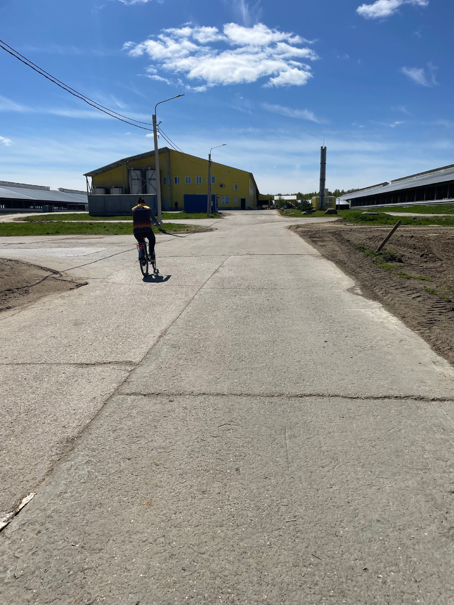 Территория огромная, по ней передвигаются на велосипедах