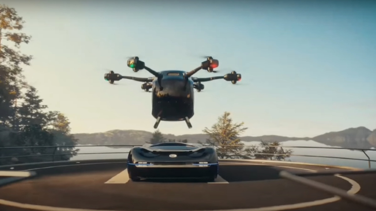 Govy AirCar взлет с авто плотформы 