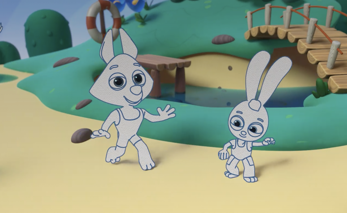 Цветняшки ждут, когда их раскрасят друзья-капельки.