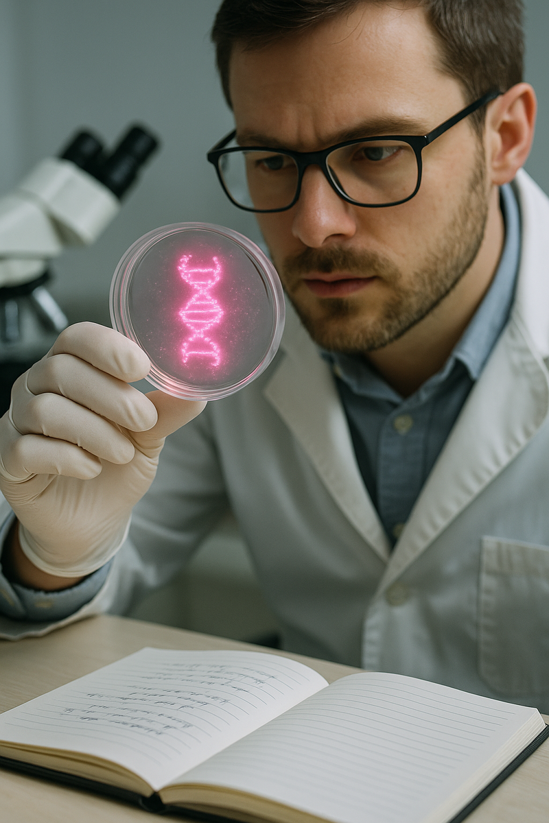 Учёный исследует светящуюся колонию бактерий, в чьей ДНК закодированы строки поэмы — биологическая «книга», способная пережить цивилизации.