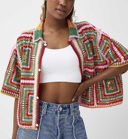 Модная тенденция, которая с нами надолго - квадратные мотивы крючком и схемы!