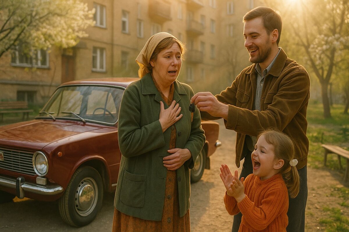 — Мам, выйди во двор. У тебя теперь есть машина. А дома — больше нет.