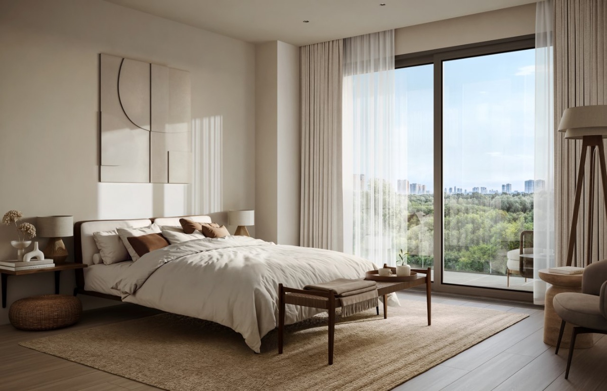    Мастер-спальни с отдельными ванными и гардеробными снова в моде. Фото: Группа Родина