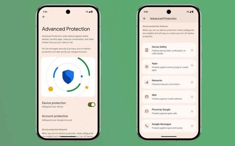    Расширенная защита Android 16 включается через настройки смартфона. Изображение: 9to5google.com