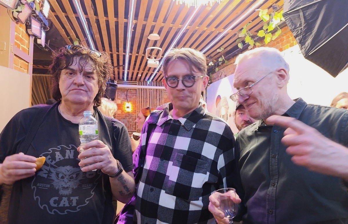 Ник Рок-н-Ролл, Лев Рыжков, Сергей Гурьев. Презентация альбомов Ника Кунцевича "Ник" и Андрея Якушина (FAKEL) "Прощай, молодость!" 8.05.2025. Фото со страницы ВКонтакте Льва Рыжкова