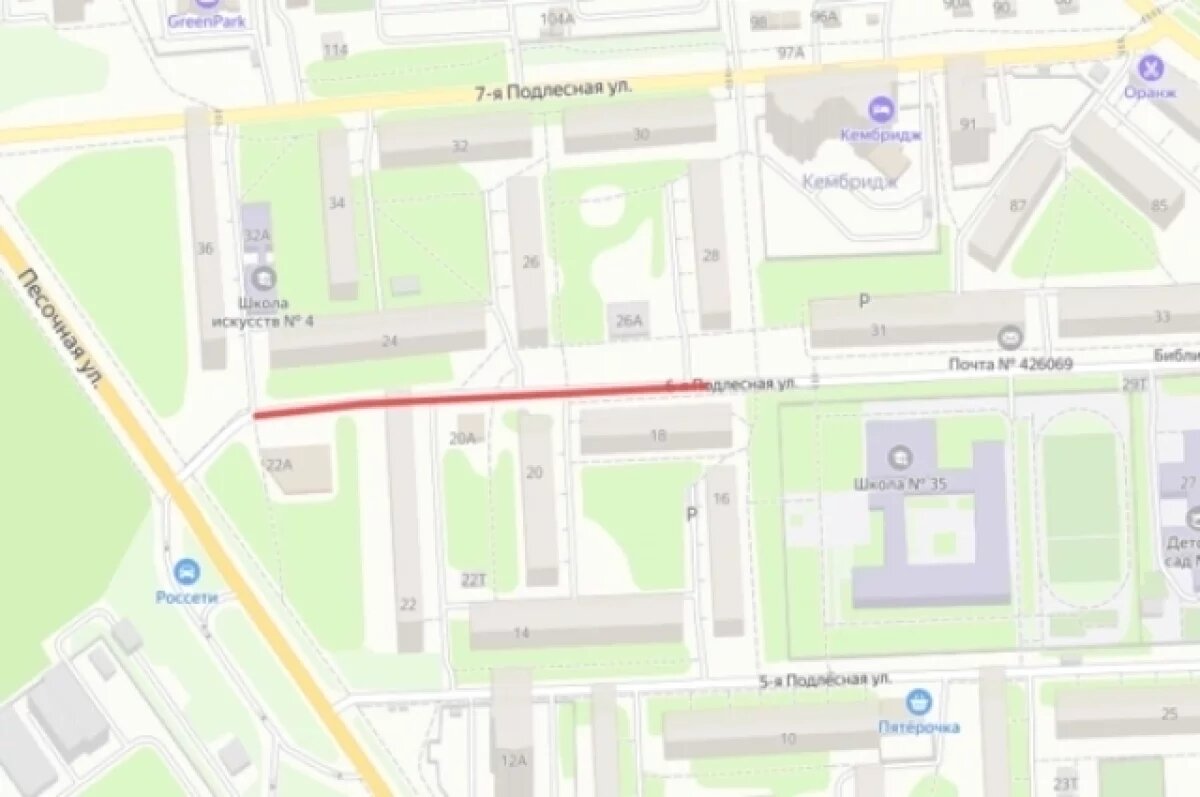    В Ижевске ограничат движение по улице 6-й Подлесной до конца сентября