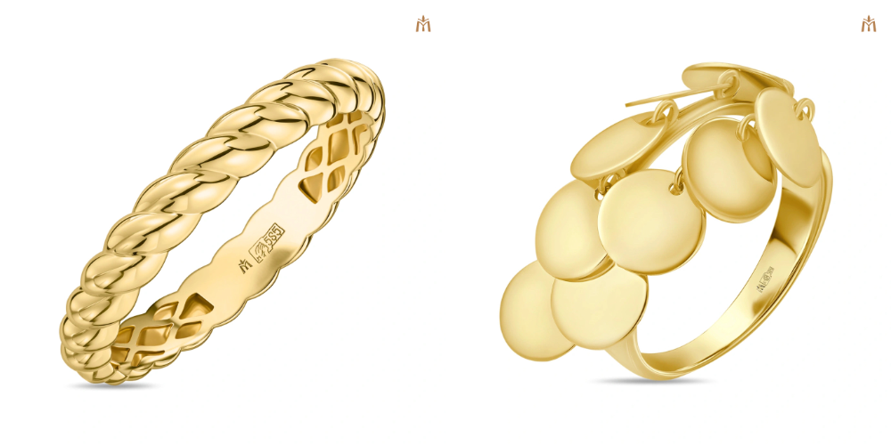 Кольца MIUZ Diamonds из коллекций Vittoria и Arabella