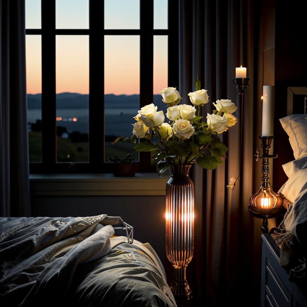 Розы у кровати Леры