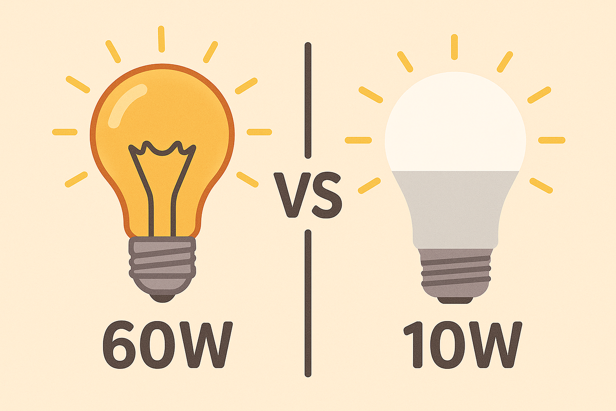 Сравнение лампы накаливания и светодиодной лампы