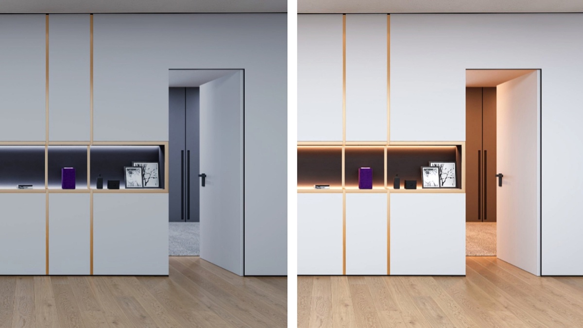 Пример диммирования освещения - увеличения яркости и цветовой температуры