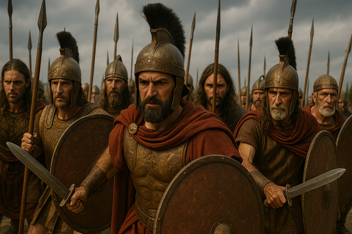 Этрусские воины в представлении ИИ