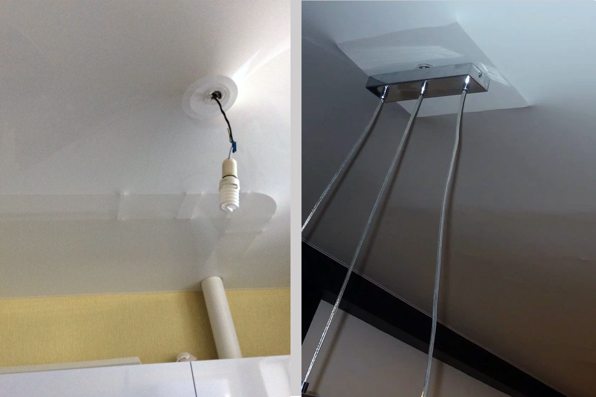 Втягивание натяжного потолка