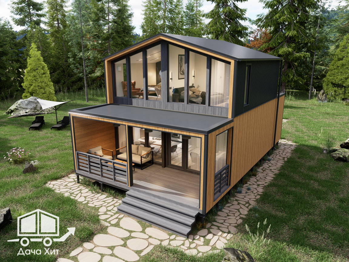 Модульный дом Перец 88 от Дача хит Москва и МО строительство