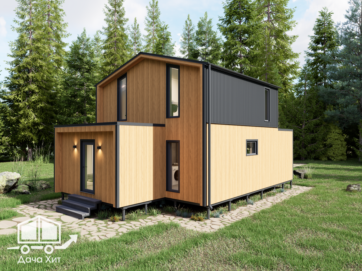 Модульный дом Перец 88 от Дача хит Москва и МО строительство